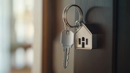 House Key in Door Lock – Real Estate, Homeownership, Security, and Investment Concept