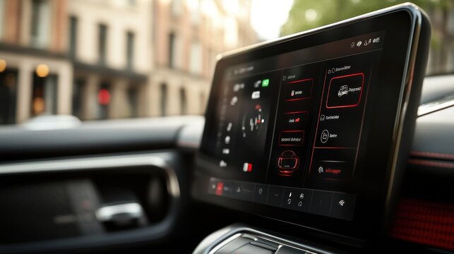 Luxury Car's  Infotainment System Display