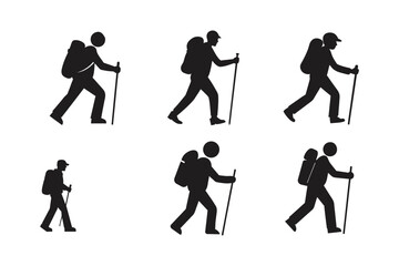 Obraz premium wandern vector silhouette design