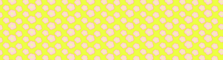 a pattern of colors on a yellow background,