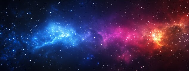 Obraz premium Colorful Nebula Galaxy Space Cosmic Abstract