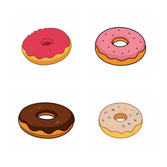 Fototapeta premium set of donuts