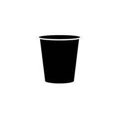 Minimalist Silhouette of a Cup: A simple, yet striking, black silhouette of a disposable paper cup against a stark background, its shape clean and modern.