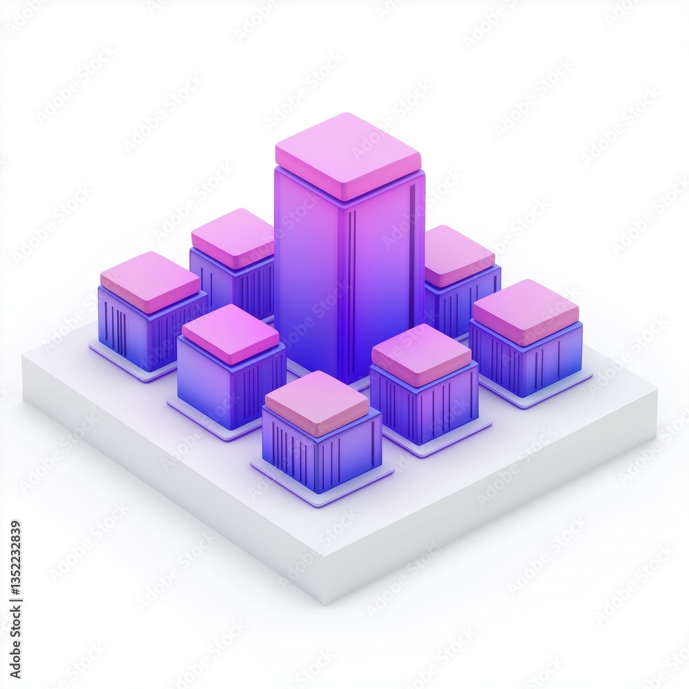 Poster futuristic ai-driven logistics concept for supply chain management and efficiency optimization