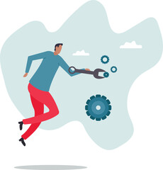 Adjustment and optimization for business improvement, change or fine tune for smooth ride, repair and maintenance service .character for design