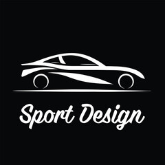 Dynamic Sports Car Vector Design Logo Concept.
