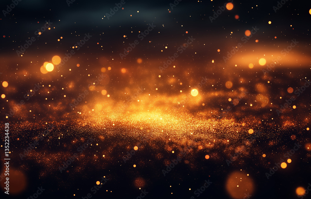 Poster glittering gold background with shiny and sparkling texture
