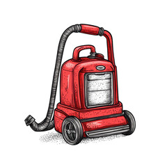 Naklejka premium Vintage Engraving Style of a Classic Steam Cleaner with Detailed Features and Design, isolated on transparent background.
