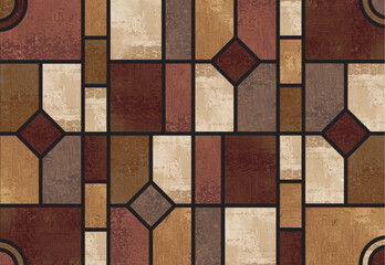 ステンドグラス背景茶色