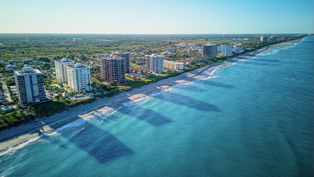 aerial north view of Juno Beach