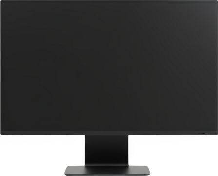 Sleek Black Computer Monitor Display Screen for Modern Office or Home Workspace Setup