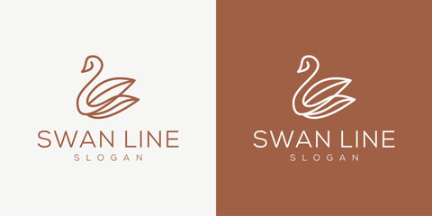 modern swan logo design ideas