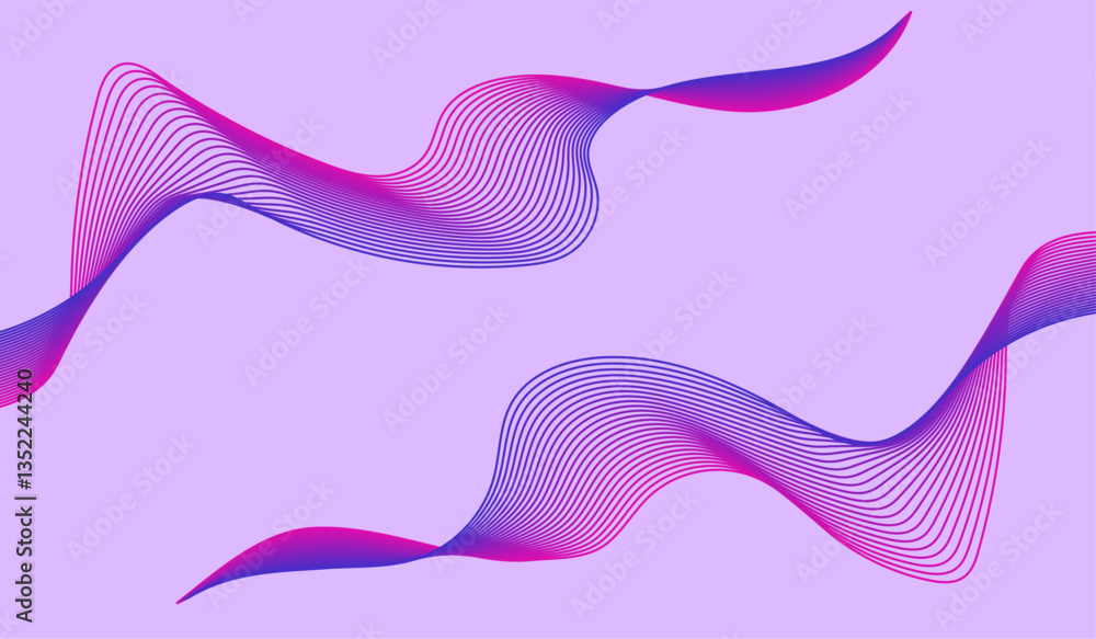 Poster abstract background with waves for banner. medium banner size. vector background with lines. element