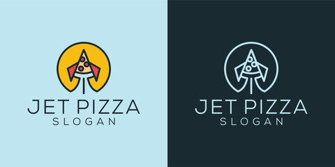 jet and pizza logo design ideas