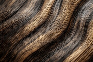 Fototapeta premium Close up of textured wooden grains with varied tones