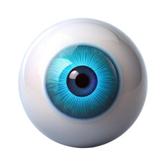 human eye in blue background