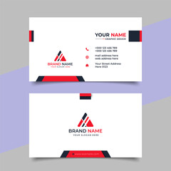 Creative modern red business card design  name card corporate visiting card and simple clean template vector design