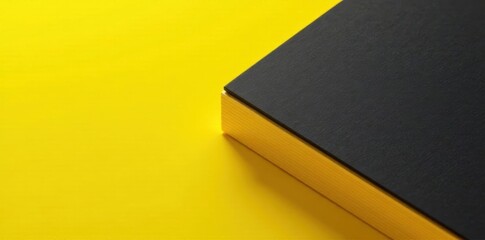 Yellow accent geometric business card design; sharp angles, bold color block, geometric, minimalist, composition