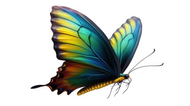 Colorful Butterfly in Flight