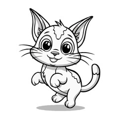 Adorable cartoon puppy and bunny in a playful, hand-drawn style—big eyes, floppy ears, friendly smiles, and charming details in a simple black-and-white ink sketch.
