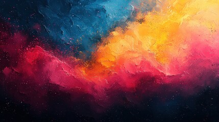 Fototapeta premium Vibrant Abstract Sky Painting