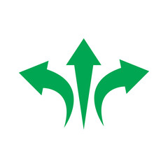 road direction arrows sign