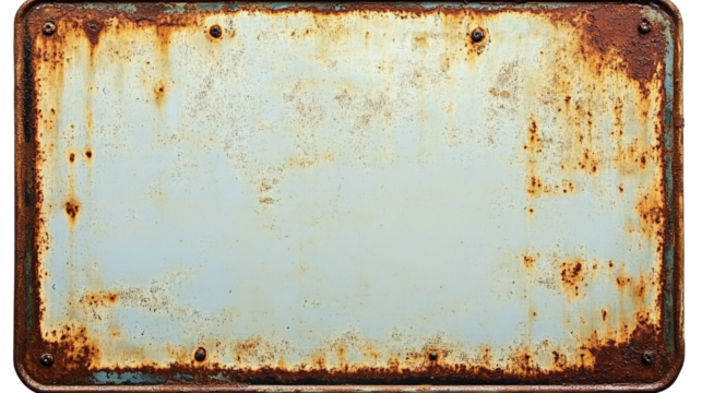 Rusty Metal Sign Plate Background