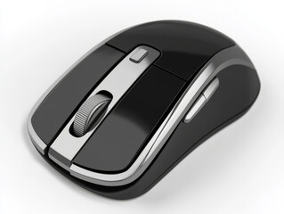 Wireless Computer Mouse on White Background