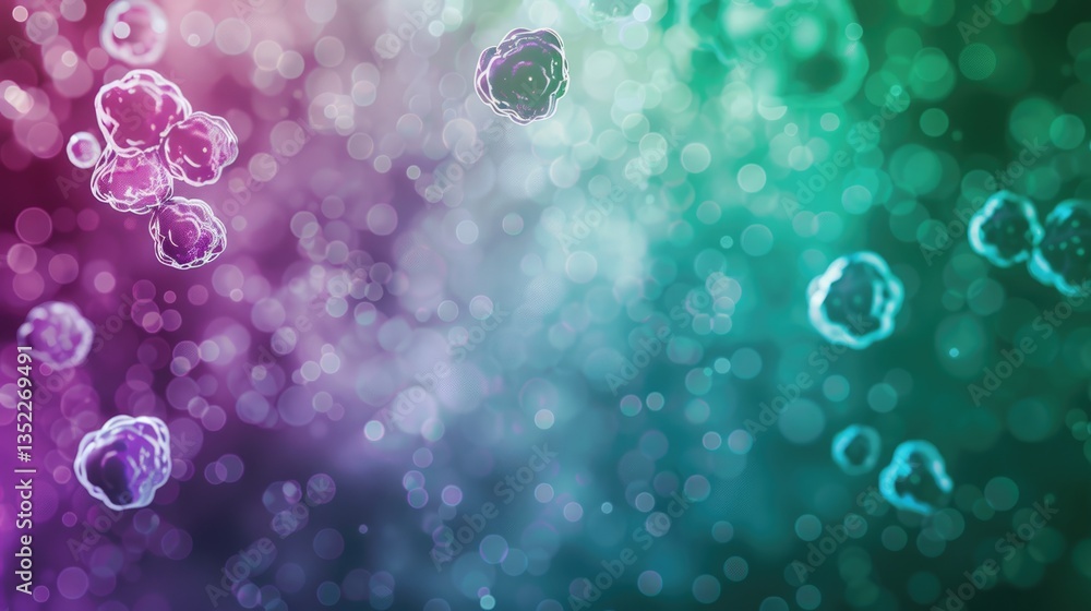 Aufkleber abstract network connections with glowing nodes on a blue and purple background. background image of