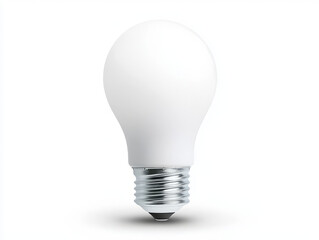White Light Bulb Isolated on White Background