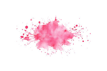 Fototapeta premium Pink Watercolor Splash Art - Transparent Background