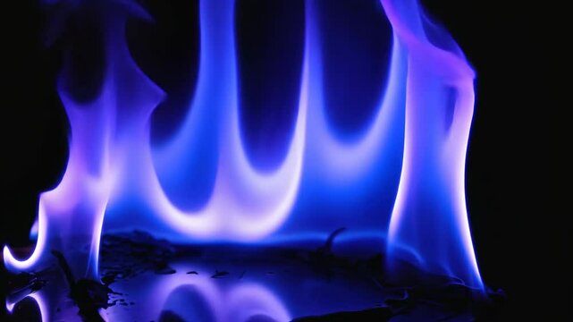 Blue flame from gas burner, ideal for energy, heating and World Energy Efficiency Day