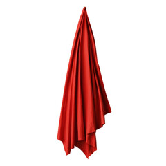 Red fabric draped elegantly against striped background simple elegance textile art