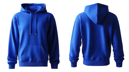 Royal Blue Hoodie Design Mockup