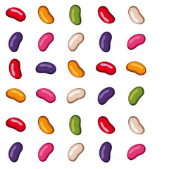 jelly beans pattern,  colorful fruit candy dessert .