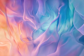 Fototapeta premium Abstract pastel fabric folds, vibrant colors, soft light