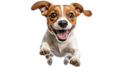 Playful Jack Russell Terrier in Mid-Air