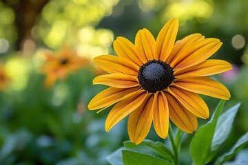 Obraz premium Golden Daisy Blooms for Garden Close-up.