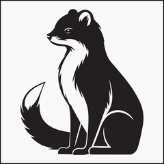Obraz premium Weasel silhouette