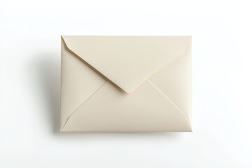 a beige envelope on a white background 