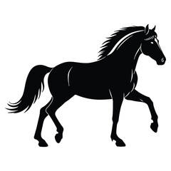 Obraz premium A silhouette of a running horse.Horse silhouettes set, large pack of vector silhouette design