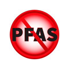 Pfas icon. Hazard toxic sticker symbol