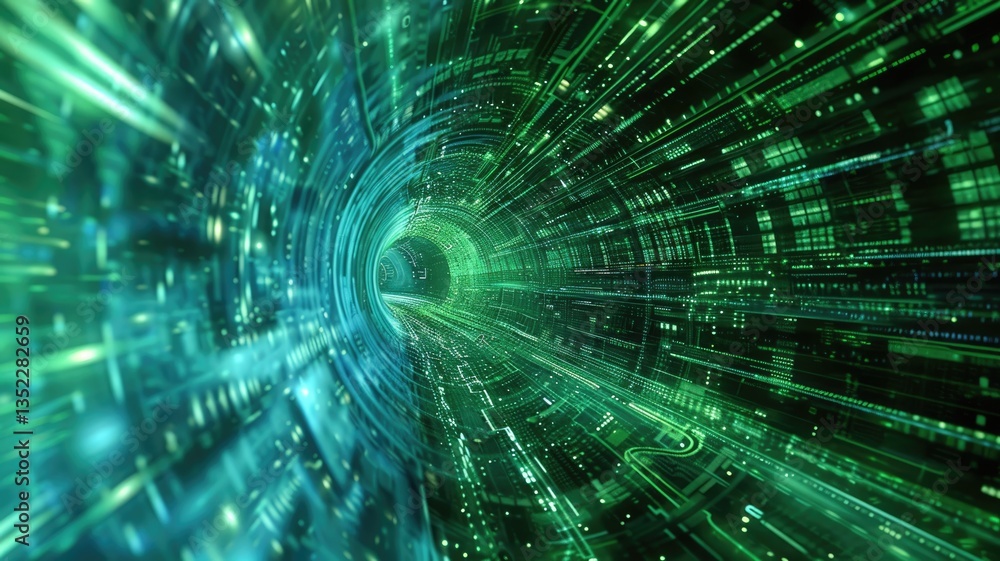 Poster this artistic visualization captures the essence of digital technology, showcasing an intricate data