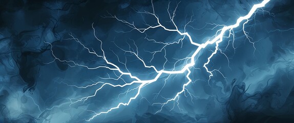 Lightning veins branching across a textured smoky blue atmosphere