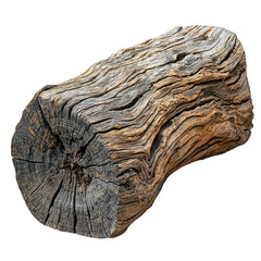 Driftwood isolated on transparent background