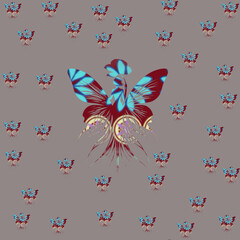 seamless pattern with butterflies
