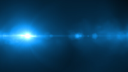 Fototapeta premium abstract blur blue light.The star burst with brilliance, glow bright star, blue glowing light burst on a black background 