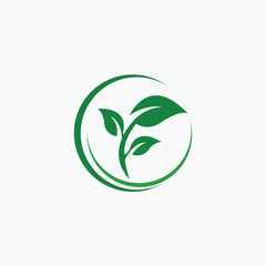 Garden green logo vector template