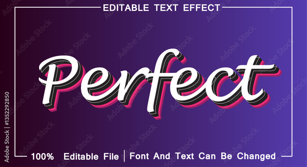 Aufkleber modern editable text effect vibrant modern color, 3d design, text and font can be changed.