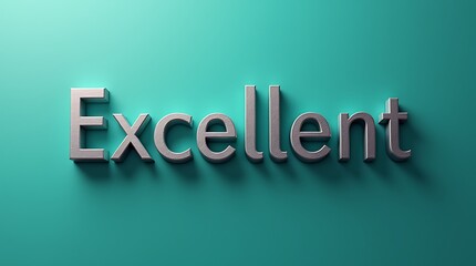 modern_3d_metallic_silver_text_spelling_excellent_on_a_gradient_teal_background